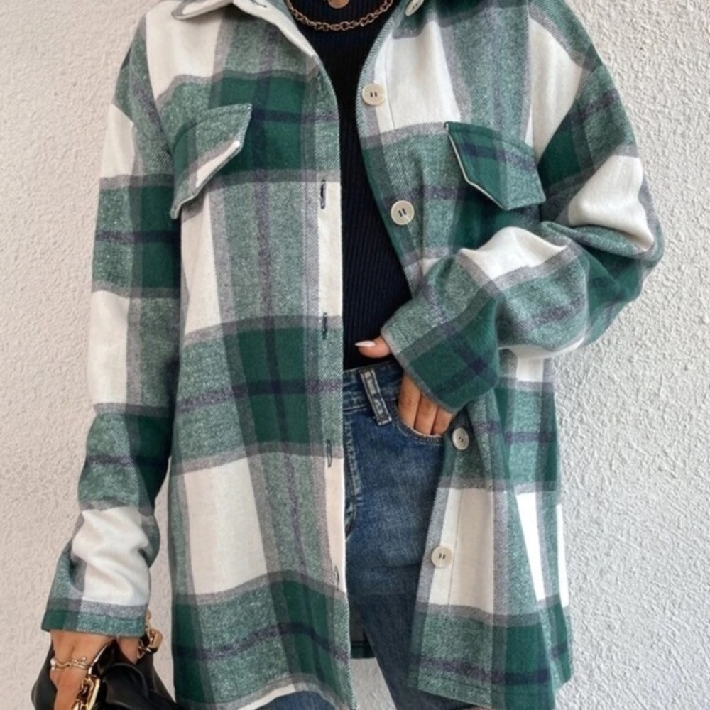 Green Plaid Women's Jacket